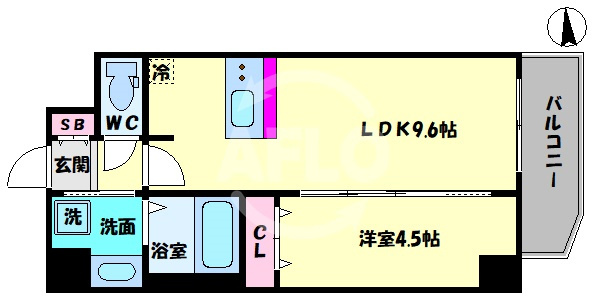 スプランディッド難波WESTの間取り|スプランディッド難波WEST　間取り