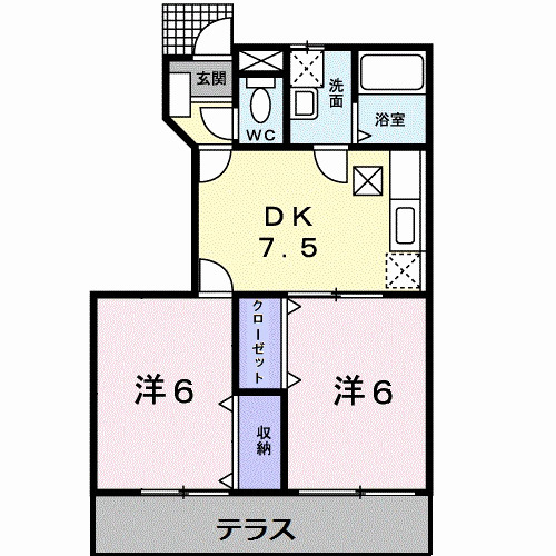 コーポリンクス１の間取り