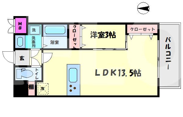 スプランディッド難波SOUTHの間取り|スプランディッド難波SOUTH　間取り