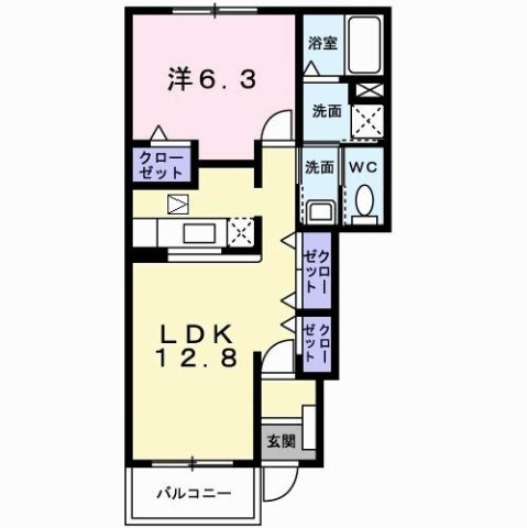 アンジェリカ　Ａの間取り