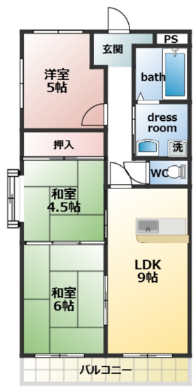 【間取り】 | ヴィレヂ泉ヶ丘