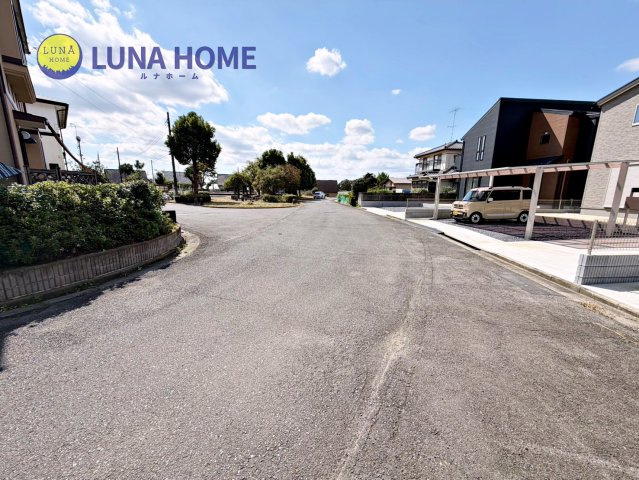 小美玉市希望ケ丘1期　新築戸建　3号棟の前面道路含む現地写真|☆頭金０円からご購入OK☆現在お借入れがある方もご相談ください♪