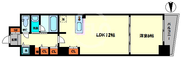 ルラーシェNambaの間取り|ルラーシェ難波　間取り図