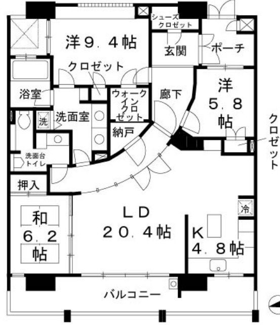 ロイヤルパークスなんば　塩草立葉小学校区の間取り|ロイヤルパークスなんば　間取り