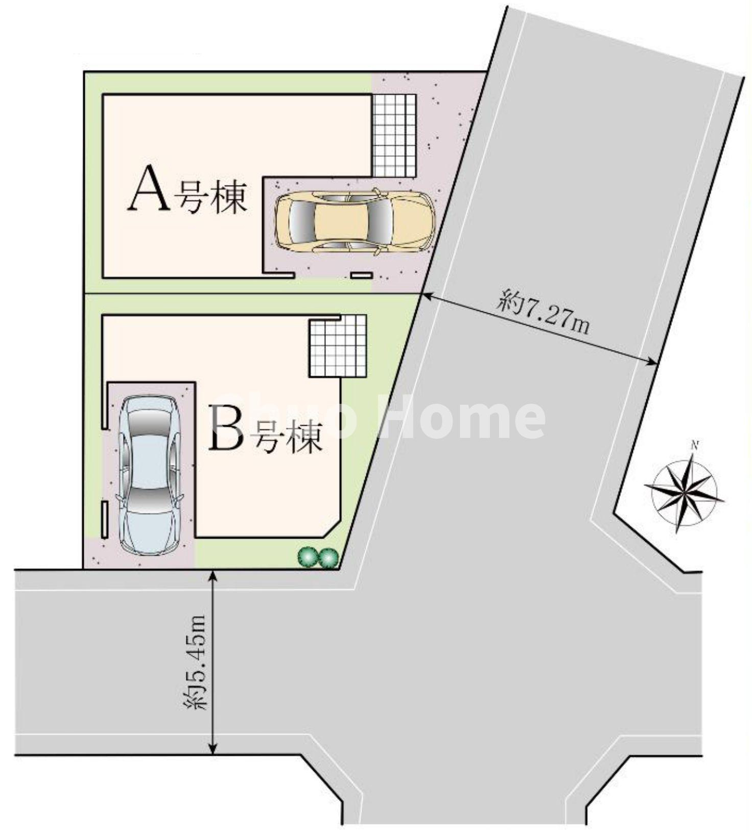 江戸川区松本2丁目新築分譲住宅の区画図|区画図