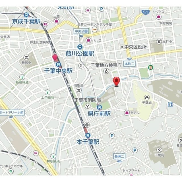 千匠ビルの地図