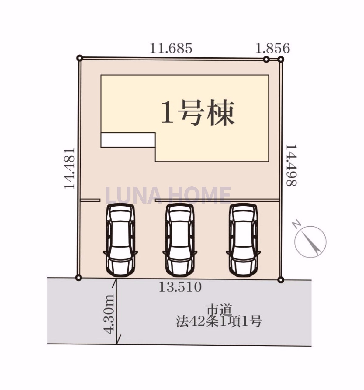 小美玉市納場第4　新築戸建の区画図