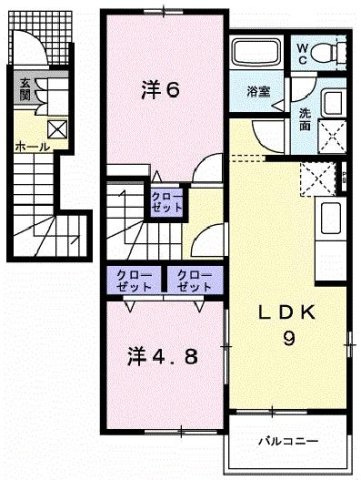 ジェルメ　Ｂの間取り
