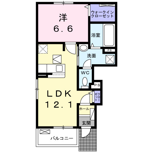 ソーレ　８Ｂの間取り