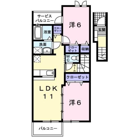 セイバリ－ガ－デンⅠの間取り