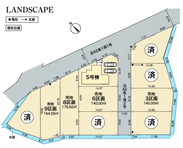 あきる野市平沢第2　全10区画　5号棟の区画図|☆区画図☆