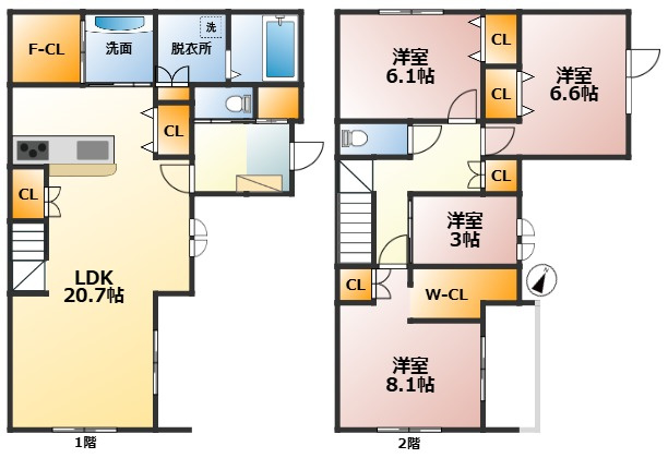 桃山台5丁目新築戸建の間取り
