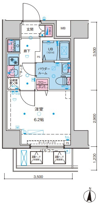 GENOVIA京成立石Ⅱskygardenの間取り