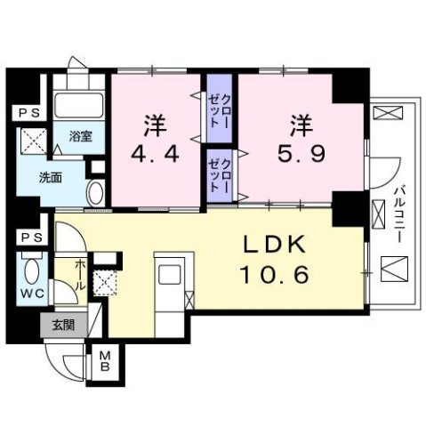 ローヤルマンションの間取り
