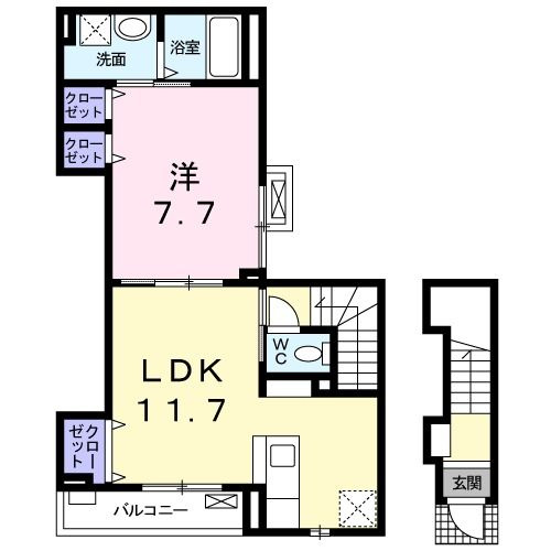 カーサ　アビの間取り|間取りです。