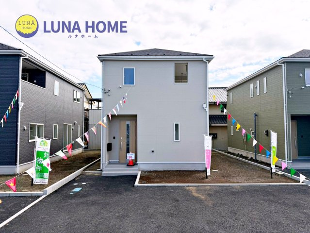 小美玉市羽刈第3　新築戸建　2号棟の外観|■住宅ローンもルナホームにお任せ■・転職したばかりの方・お借入れがある方・他社でローンが通らなかった方、ぜひ一度ご相談ください♪