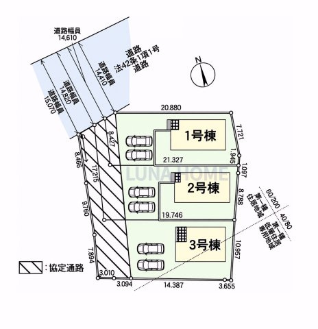 小美玉市羽刈第3　新築戸建　2号棟の区画図|当日のご予約も大歓迎です！「今から見たい」も柔軟にご対応いたします♪