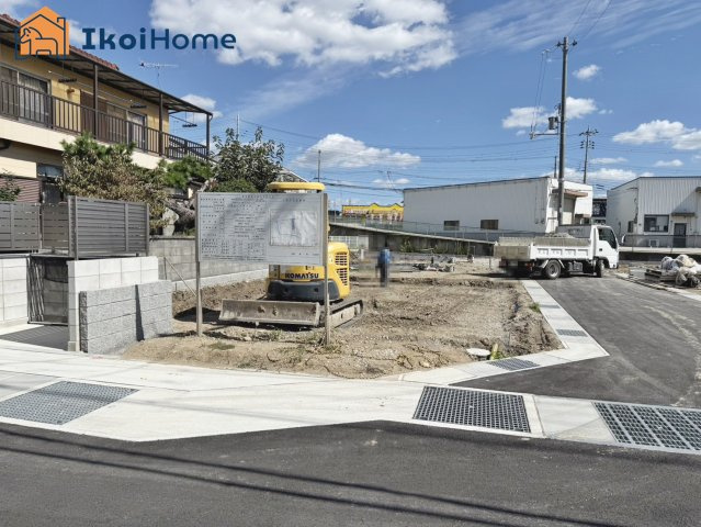 神戸市西区玉津町出合　1号棟　新築戸建の外観|全7区画で建売りが販売開始いたしました！LDK20.12帖の南向き陽当り・通風良好！角地で開放的！