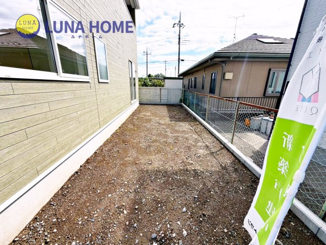 小美玉市羽刈第3　新築戸建　3号棟の庭|「頭金ゼロがいい」、「月々のお支払いが今の家賃と同じくらいがいい」そんなご希望もOKです！