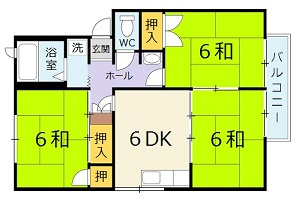 プレジール加藤　Ｂ棟の間取り