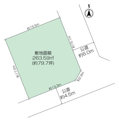 湘南鷹取４丁目－北東・南東の角地－の画像