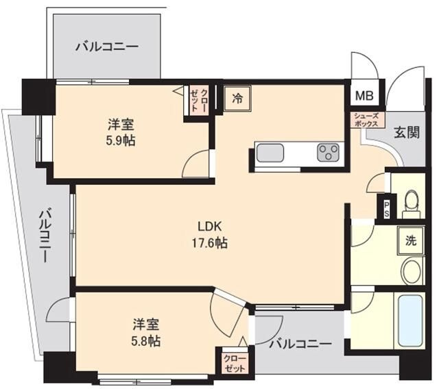 シャルムコート上池袋の間取り