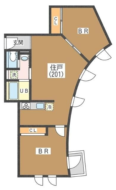 フラッツ６３４の間取り