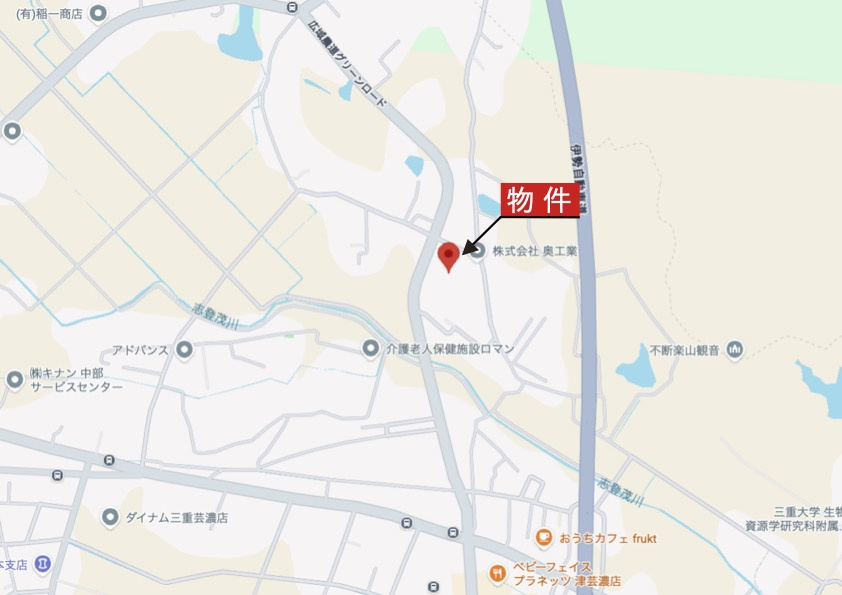 津市芸濃町椋本《2号棟》の地図|広域Map