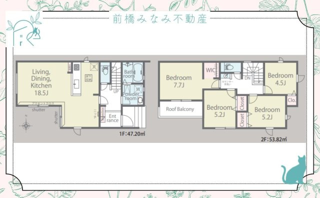 【新築】前橋市古市町１丁目０１期　限定１棟　リナージュ　新築建売の間取り