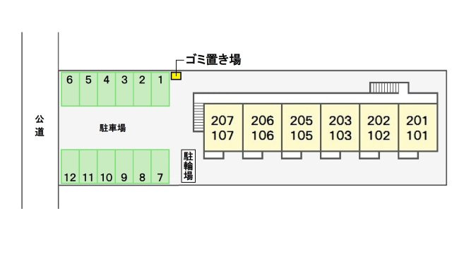 エルディム加藤の区画図