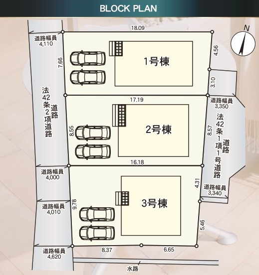 秋田市外旭川第8の区画図