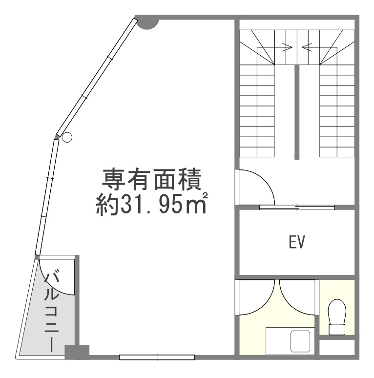 大阪市北区西天満４丁目の店舗事務所の間取り|図面は略図に付き現況優先
