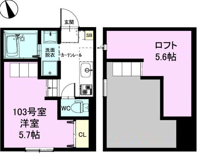 柏市旭町７丁目のアパートの間取り