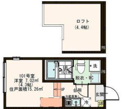 葛飾区青戸６丁目のアパートの間取り