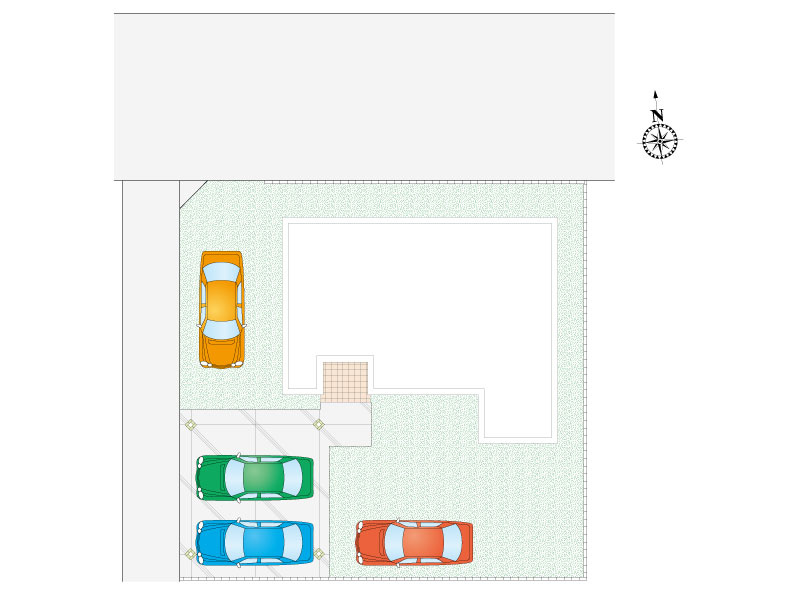 【田部井町2丁目16区画　15号棟　配置図】