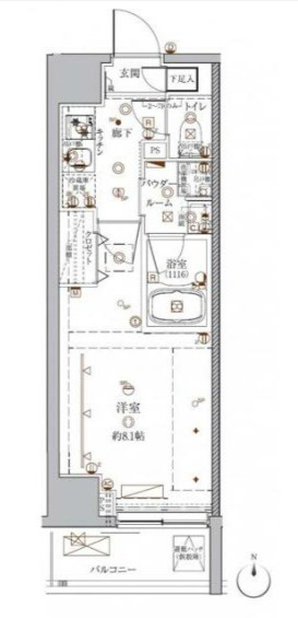 クレイシア入谷の間取り