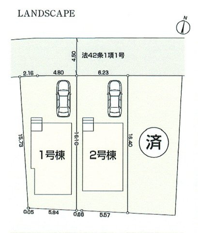 福生市福生　新築戸建全3棟の区画図