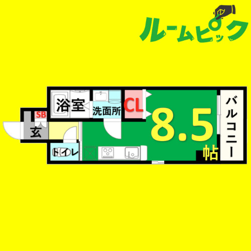 La Douceur今池　名古屋市賃貸　仲介手数料無料の間取り