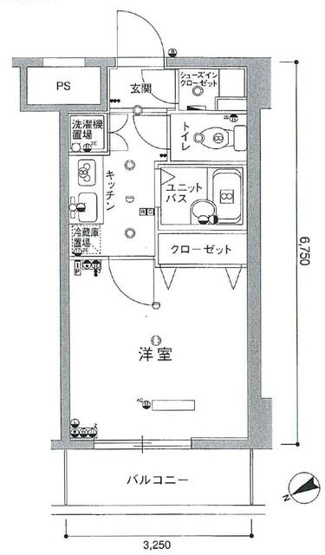 【間取り】 | スカイコート・ヴィーダ五反田ウエスト | ※反転タイプ