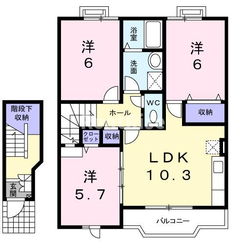 サンフラワー Ｂの間取り