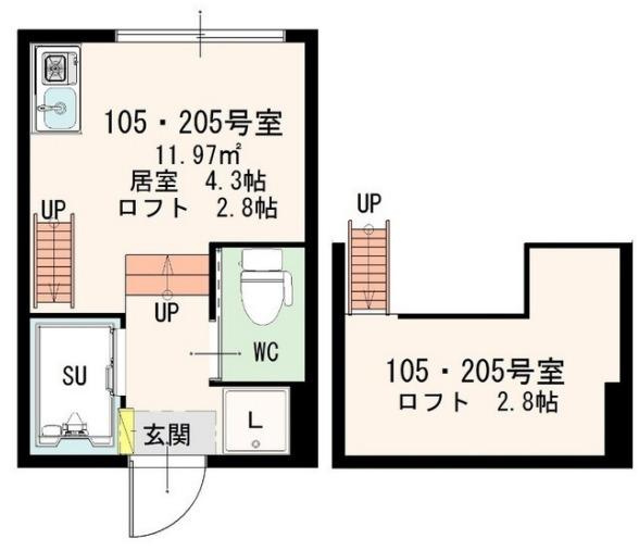 新宿区大久保１丁目のアパートの間取り|
