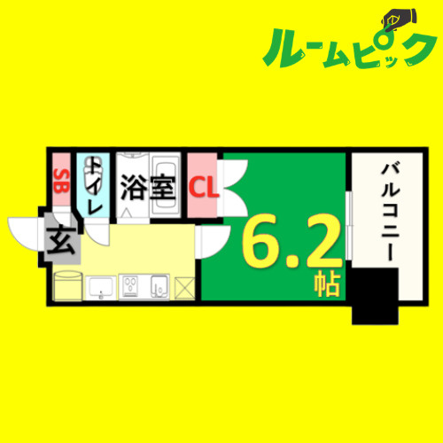 パルティール城西　名古屋市賃貸　仲介手数料無料の間取り