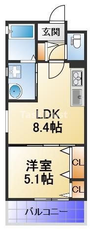 【間取り】 | ピレーネ赤川