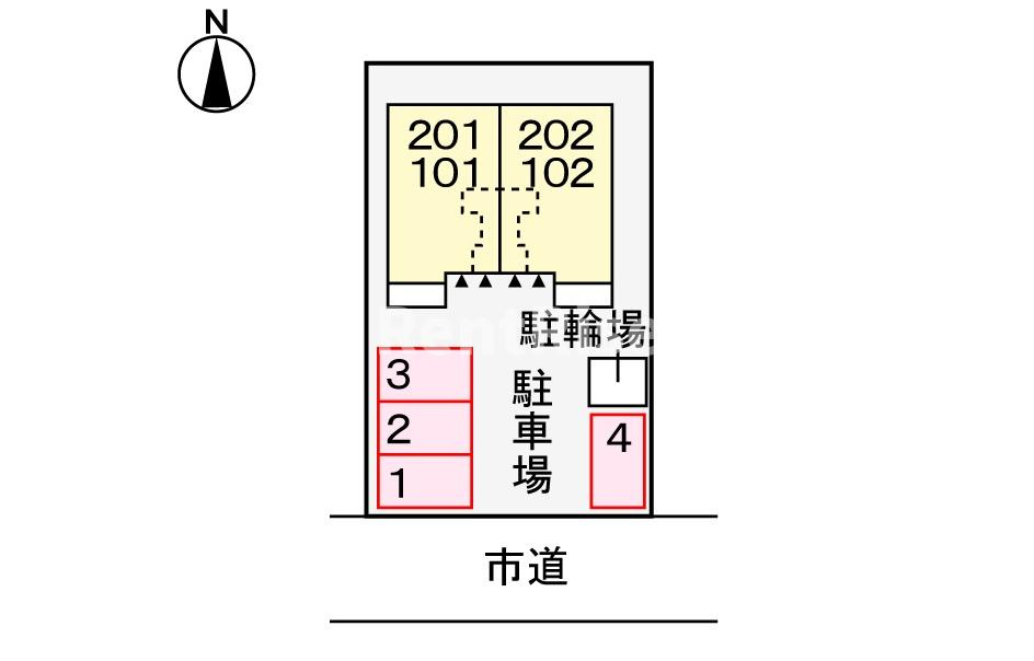 ドゥーメゾンＮの区画図