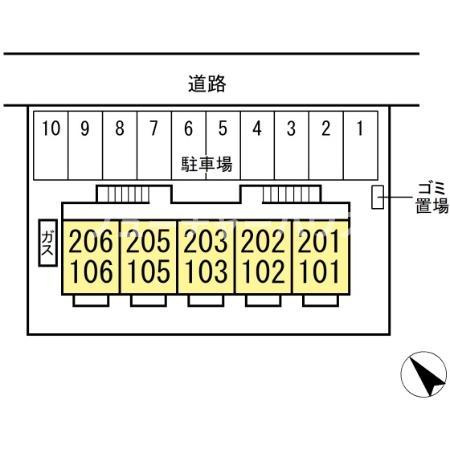 フローラルハイムの区画図