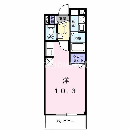 ファインズ　コートの間取り|単身者向けのお部屋です☆
