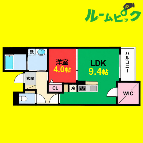 ぱ～くたうんルナ名古屋　名古屋市賃貸　仲介手数料無料の間取り