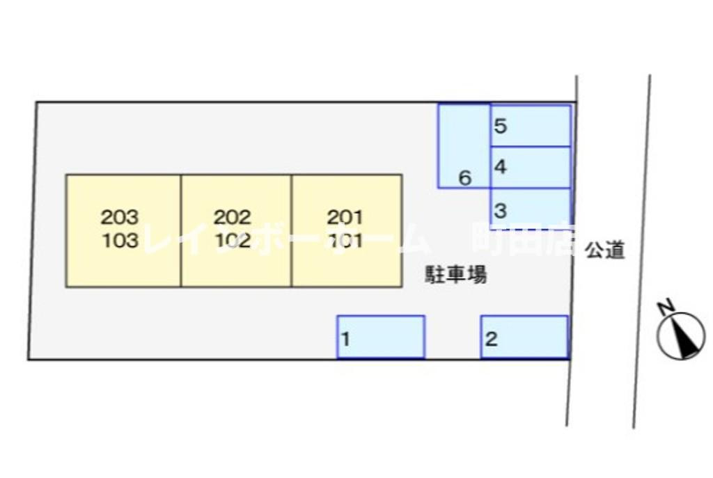 ロマニー高柳2※初期費用分割あと払いサービス利用可能物件の区画図