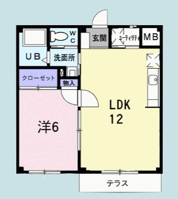ロマニー高柳2※初期費用分割あと払いサービス利用可能物件の間取り