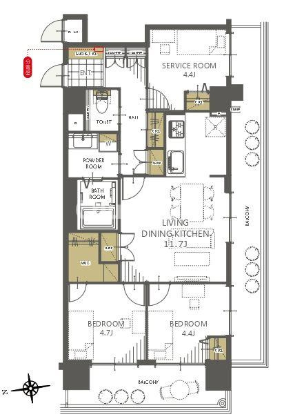藤和シティコープ西尾久の間取り|8階部分・南西角部屋住戸につきまして日当たり・通風・眺望良好。新規リノベーション。アフターサービス保証付き・24時間365日緊急対応サービスでご購入後も安心して暮らせます。